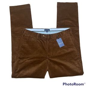 NWT Peter Millar Crown Crafted Crisman Performance Corduroy Pants Brown 34x32